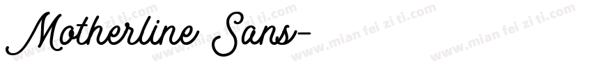 Motherline Sans字体转换